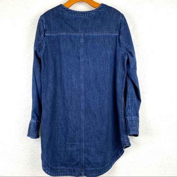 FREE PEOPLE Neapolitan Dreams Denim Mini Dress Tunic size Medium - Picture 6 of 11